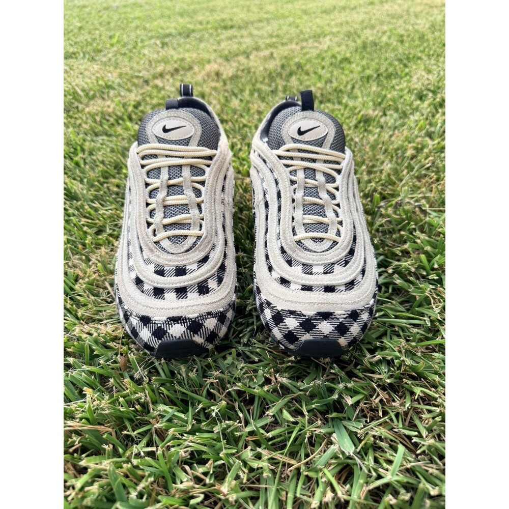 Nike Air Max 97 Plaid Light Cream Sneakers 312834-201 Men’s Size 9.5 Used No Box - Picture 3 of 13